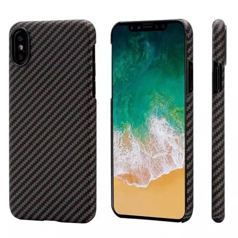 Чехол Pitaka MagCase, карбоновый, коричневый для iPhone X
