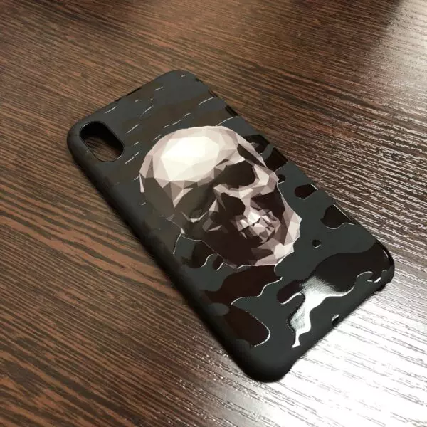 Эксклюзивный чехол Mobcase 461, с черепом, чёрный для iPhone X, XS