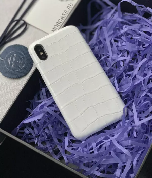 Эксклюзивный, кожаный чехол белого цвета, Mobcase 719 для iPhone 7, 8, 7 Plus, 8 Plus, X, XS, XSMAX, XR