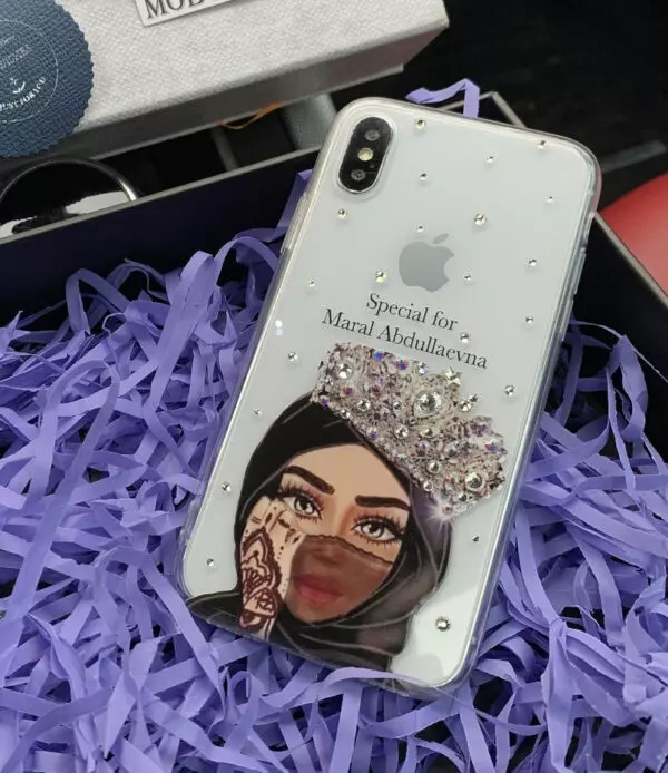 Именной, чехол с принтом и стразами, Mobcase 713 для iPhone 7, 8, 7 Plus, 8 Plus, X, XS, XSMAX, XR
