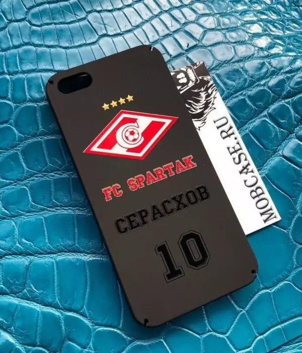 Именной, чёрный чехол с принтом, ФК Спартак Москва Mobcase 618, для iPhone 7/8|7/8Plus|XXS|XSMAX|XR