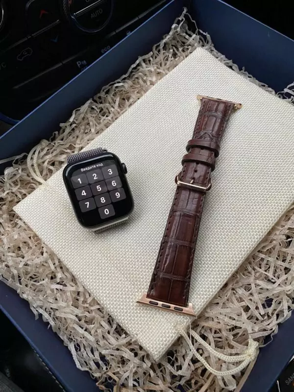 Коричневый кожаный ремешок Mobcase 1064 для Apple Watch