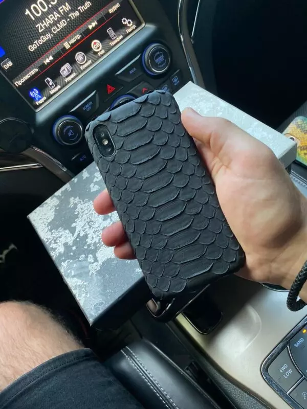 Кожаный, чёрный чехол Mobcase 1125