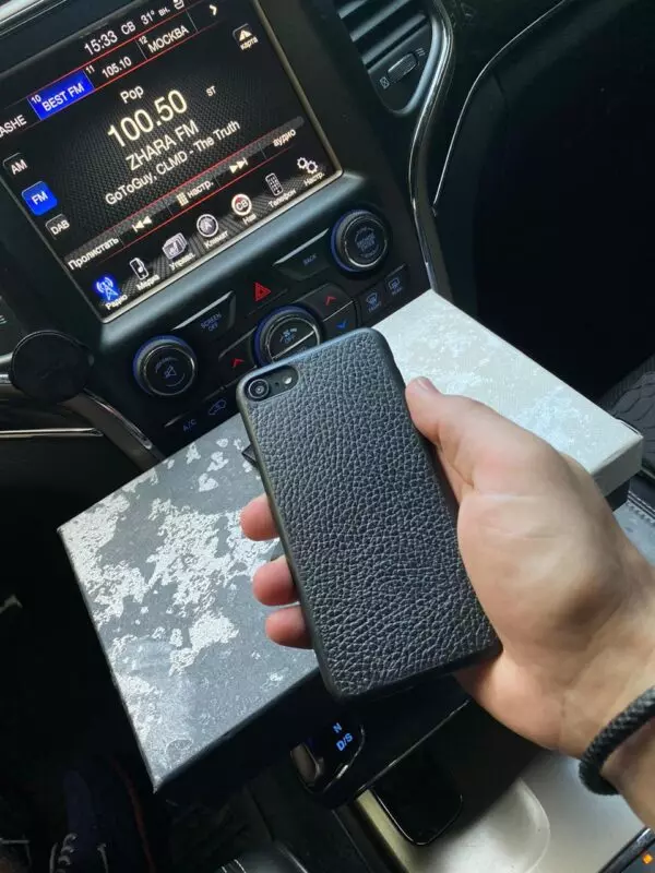 Кожаный, чёрный чехол Mobcase 1126