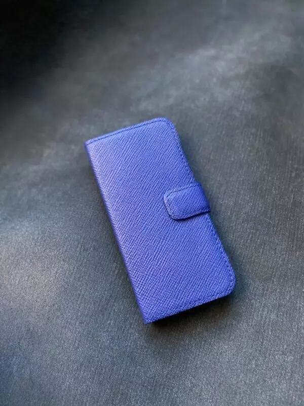 Эксклюзивный чехол книжка кожаный синий Mobcase 1411