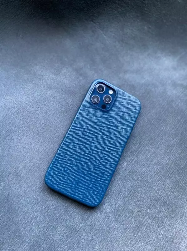 Синий кожаный чехол Mobcase 1418