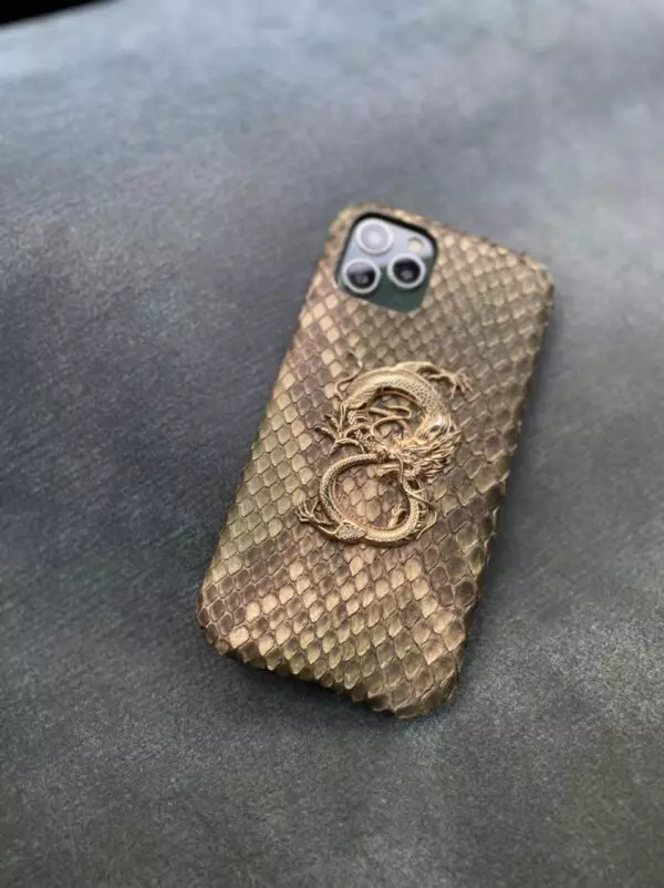 Кожаный чехол ручной работы с бронзовым Драконом Mobcase 1488 для iPhone 11 Pro