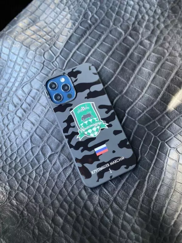 Чёрный чехол с логотипом футбольного клуба Краснодар Mobcase 1510 для iPhone 12 Pro Max
