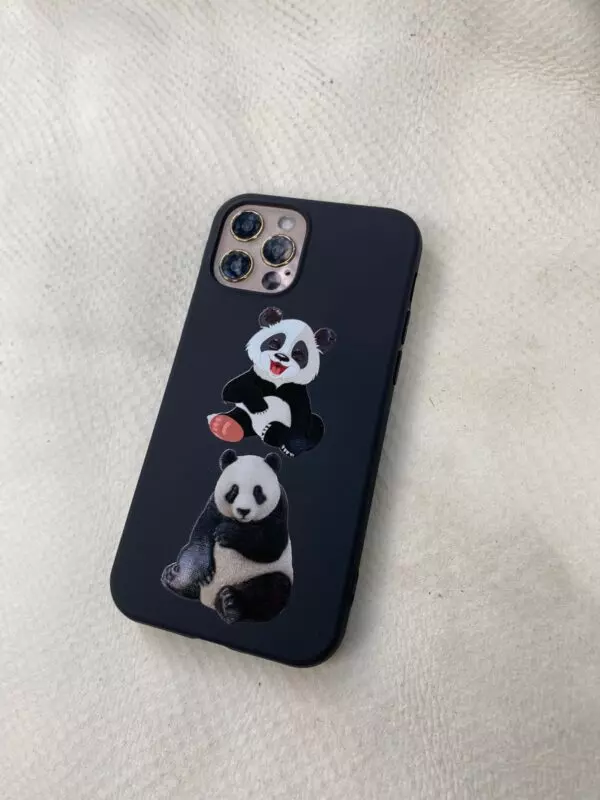 Чёрный чехол с изображением Панды Mobcase 1524 для iPhone 12 Pro