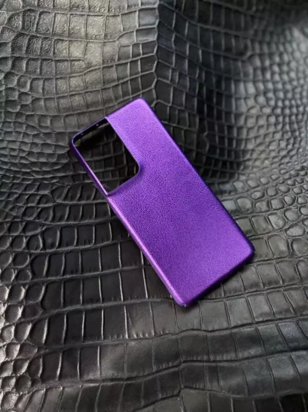 Сиреневый кожаный чехол Mobcase 1537 для Samsung Galaxy S21 Ultra