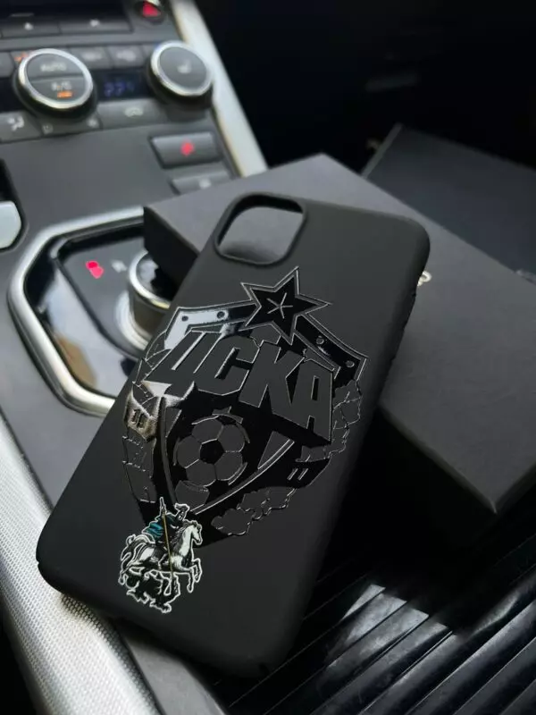 Чёрный чехол с логотипом ЦСКА Mobcase 1583 для iPhone 13 Pro