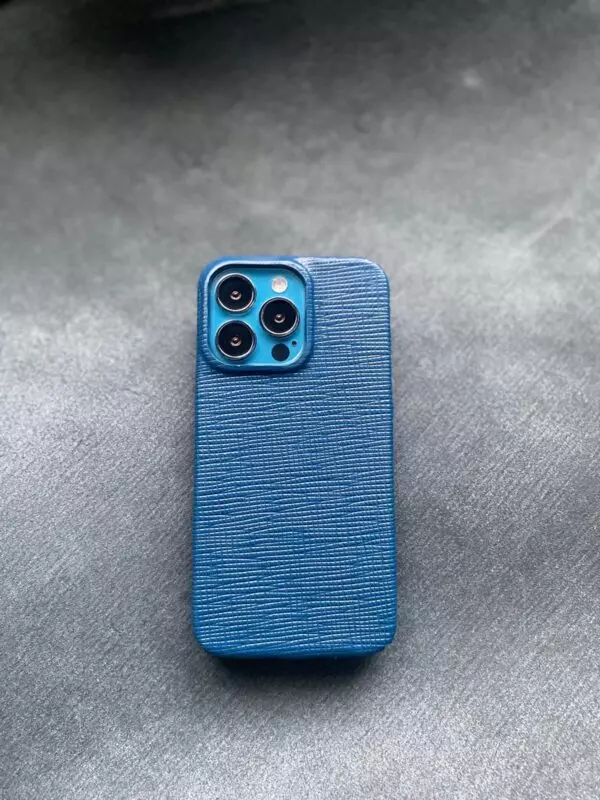 Синий кожаный чехол Mobcase 1660