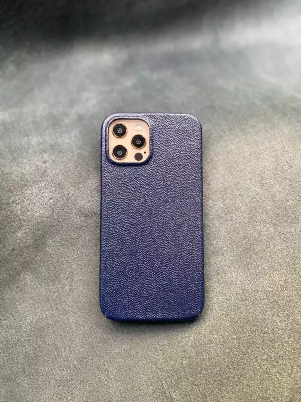 Синий кожаный чехол Mobcase 1664