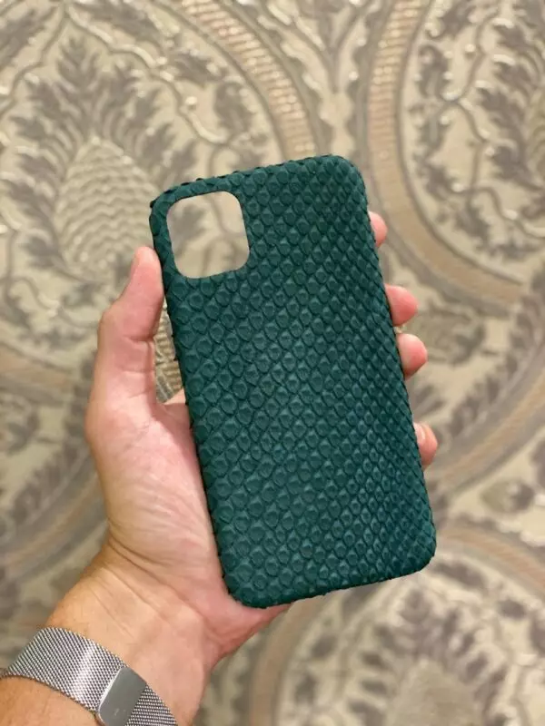 Зелёный чехол из кожи питона Mobcase 1198