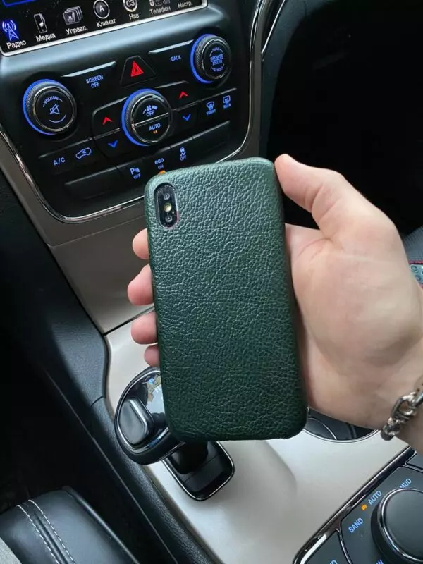 Зелёный, кожаный чехол Mobcase 1061